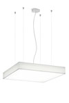 Suspension carrée en Chintz blanc 25cm. bpe:LICHT. Suspension carrée en Chintz blanc 25cm. bpe:LICHT.