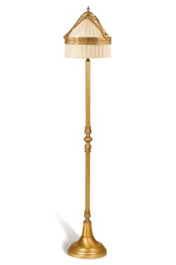 Alfred reading lamp in gilded bronze and ivory silk. Jacques Garcia. 