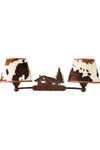 Peau de vache Applique chalet 2 lumières. JP Ryckaert. Peau de vache Applique chalet 2 lumières. JP Ryckaert.
