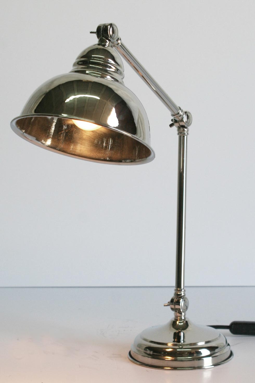 Lampe De Bureau En Laiton Poli