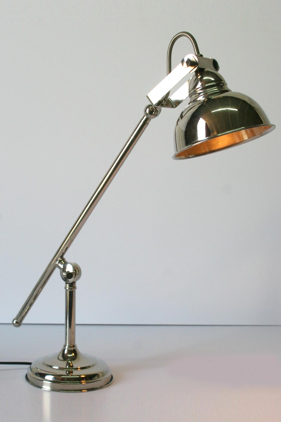 Lampe De Bureau En Laiton Poli