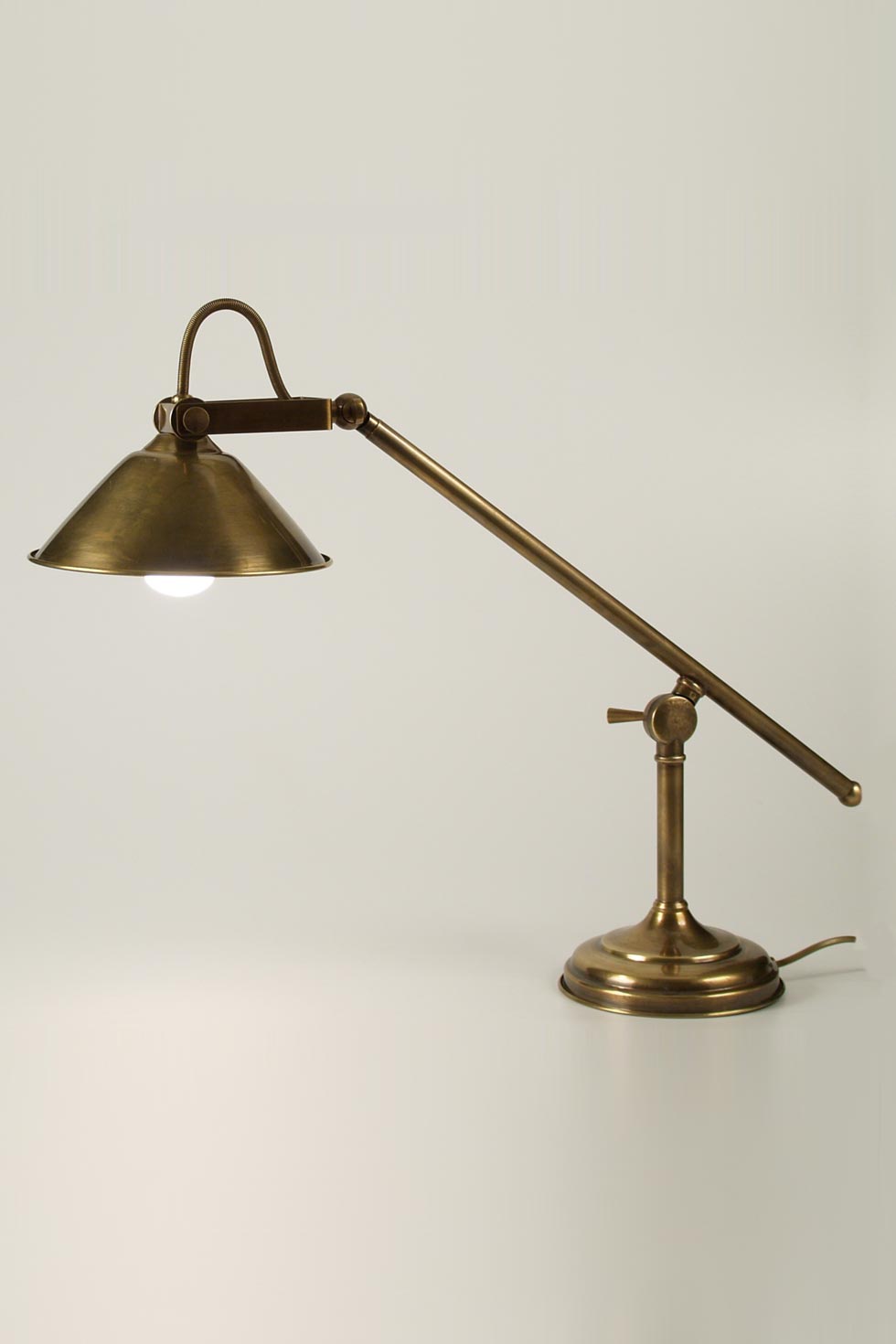 Lampe De Bureau En Laiton Poli