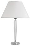Lampe abat-jour blanc et en verre optique Henola B. Le Dauphin. Lampe abat-jour blanc et en verre optique Henola B. Le Dauphin.