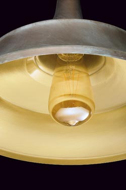 Atelier small flared bell pendant 32cm. Moretti Luce. 
