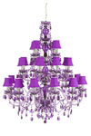 Roméo lustre 24 lumières mauve. Muno. Roméo lustre 24 lumières mauve. Muno.