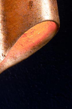 Lunar suspension en céramique cuivre rouge. Munari par Stylnove Ceramiche. 