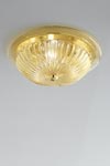 Plafonnier Comari en cristal de Murano ambré soufflé incrusté de paillettes d'or 24 carats. Vistosi. Plafonnier Comari en cristal de Murano ambré soufflé incrusté de paillettes d'or 24 carats. Vistosi.