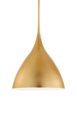 Suspension contemporaine dorée 45cm Agnes. Visual Comfort&Co.. 