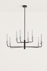 Design chandelier black matte 8 lights Delie. Aromas. 