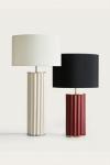 Table lamp in garnet wavy ceramic Sonica. Aromas. 