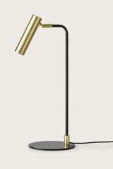 Swivel desk lamp in black and gold steel Maru. Aromas. 