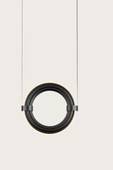 Elli black ring pendant lamp and LED lighting. Aromas. 