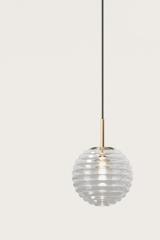 Fluted glass ball pendant lamp. Aromas. 