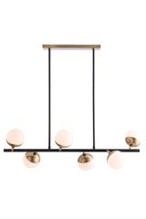 Lustre 6 lumières en bronze noir et laiton antique Wahlburg. Arteriors. Lustre 6 lumières en bronze noir et laiton antique Wahlburg. Arteriors.