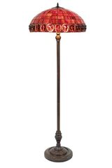 Lampadaire Tiffany en verre rouge. Artistar. Lampadaire Tiffany en verre rouge. Artistar.