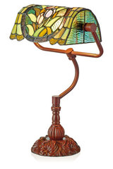 Lampe de bureau bibliothèque Tiffany thème végétal. Artistar. Lampe de bureau bibliothèque Tiffany thème végétal. Artistar.