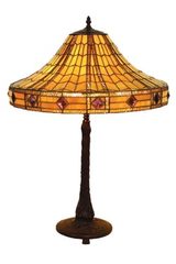 Lampe de table Art Nouveau verre orangé. Artistar. 