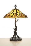 Lampe de table avec motifs de branches et tronc d'arbre. Artistar. 