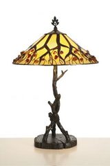 Lampe de table avec motifs de branches et tronc d