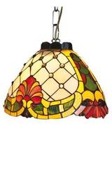 Maxime suspension style Tiffany coquille jaune et rouge. Artistar. Maxime suspension style Tiffany coquille jaune et rouge. Artistar.