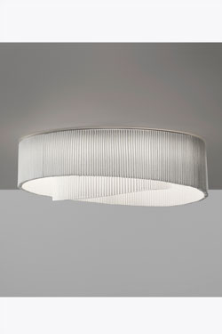 Round white ceiling lamp Anel. Arturo Alvarez. 