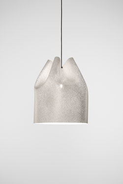 Large, wide white outdoor pendant lamp  Agasallo. Arturo Alvarez. 