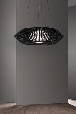 V large geometric pendant light 105cm black. Arturo Alvarez. 