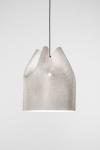 Large, wide white steel mesh pendant Agasallo . Arturo Alvarez. 