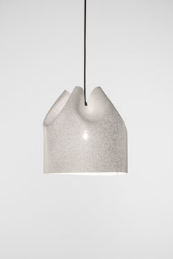 Agasallo white steel mesh pendant lamp. Arturo Alvarez. 