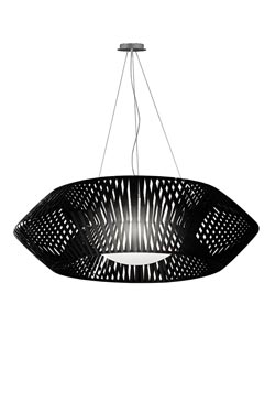 V large geometric pendant light 105cm black. Arturo Alvarez. 