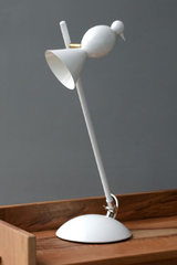 Alouette white tilting design desk lamp. Atelier Areti. 