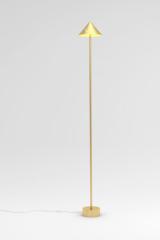 Floor lamp with conical golden shade Silver 325 . Atelier Areti. 