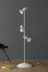 Lampadaire blanc design Alouette 3 oiseaux. Atelier Areti. 