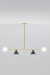 Balancing Variation symmetrical pendant lamp 4 lights on rod . Atelier Areti. 