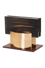 Filao lampe de table prestige dorée en obsidienne. Ateliers&Torsades. 