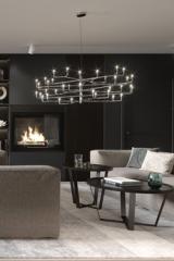 Contemporary 40-light chandelier in dark chrome finish Grand Siècle. AXIS71. Contemporary 40-light chandelier in dark chrome finish Grand Siècle. AXIS71.