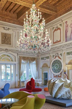 4607 large multicoloured Venetian chandelier 36 lights. Barovier&Toso. 