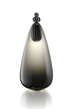 Padma lampe de table en cristal de Murano gris et noir. Barovier&Toso. 