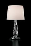 Twins lampe de table en cristal de Murano et abat-jour blanc. Barovier&Toso. 