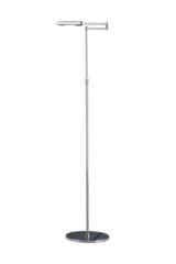 Articulated floor reading lamp with integrated LED light. Baulmann Leuchten. 