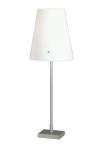 Design table lamp with white conical shade. Baulmann Leuchten. 