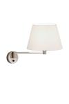 Bedside wall lamp with adjustable arm and switch. Baulmann Leuchten. 