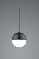 Black and white ball pendant light. Baulmann Leuchten. 