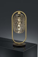 Design golden table lamp and transparent glass Design golden table lamp and transparent glass