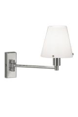 Articulated bedside wall light in polished nickel. Baulmann Leuchten. 