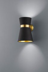 Black and golden wall lamp
