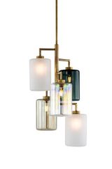 Louise asymmetrical pendant Atelier chic 5 lights. Brand Von Egmond. 