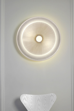 White Japanese Paper Wall Lamp Exists In 2 Sizes