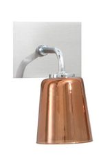Copper and nickel satin bathroom wall lamp. Concept Verre. Copper and nickel satin bathroom wall lamp. Concept Verre.