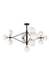 Gala art decor black and gold chandelier 13 lights. Concept Verre. Gala art decor black and gold chandelier 13 lights. Concept Verre.